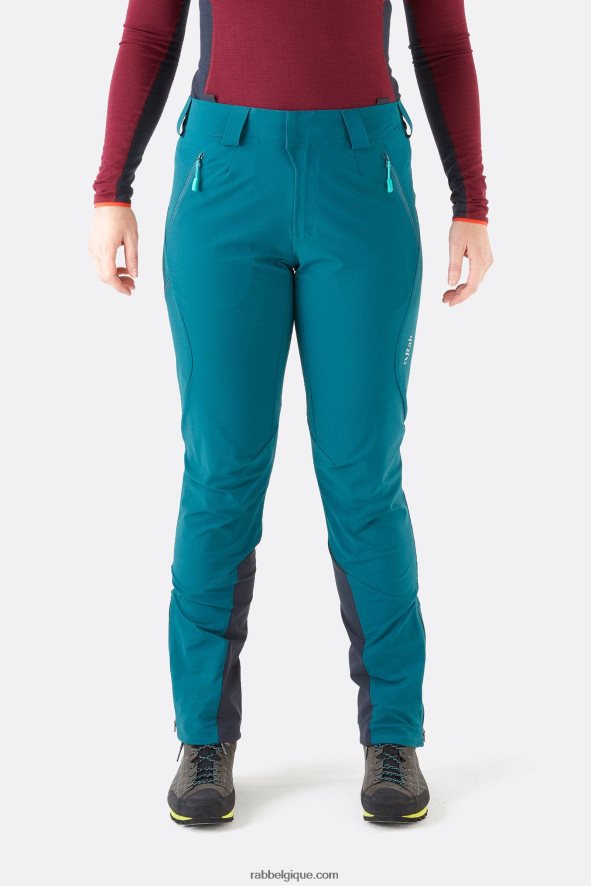 Ascendor Comme Pantalon Softshell D'escalade Femmes Rab 8826v0432 Vert Sagano