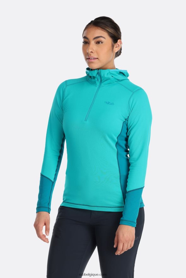 Conduit à Capuche Femmes Rab 8826v0241 Bleu Vert