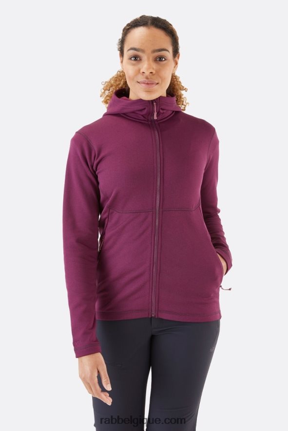 Sweat à Capuche Géon Femmes Rab 8826v0359 Aubergine