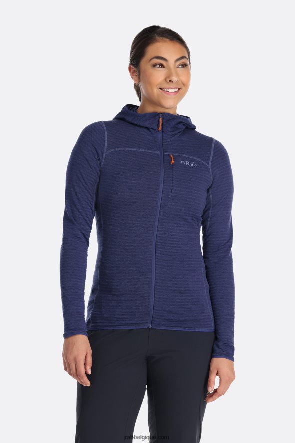 Sweat à Capuche Léger Ascendor Femmes Rab 8826v0381 Bleu Patriote