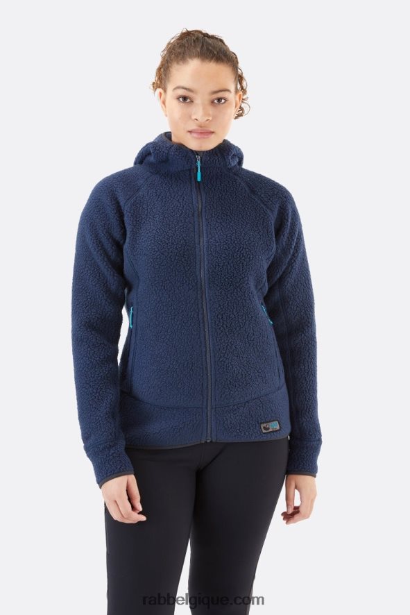 Veste En Peau Lainée Femmes Rab 8826v0307 Encre Profonde