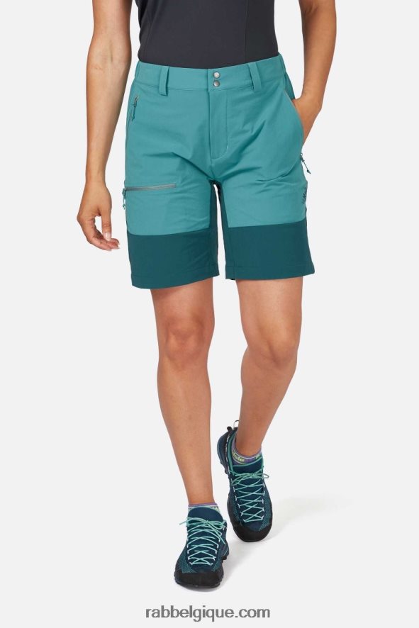 Short De Montagne Torque Femmes Rab 8826v0488 Vert Orage/vert Sagano