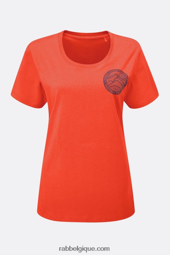 T-shirt Stance 3 Pics Femmes Rab 8826v0395 Pamplemousse Rouge