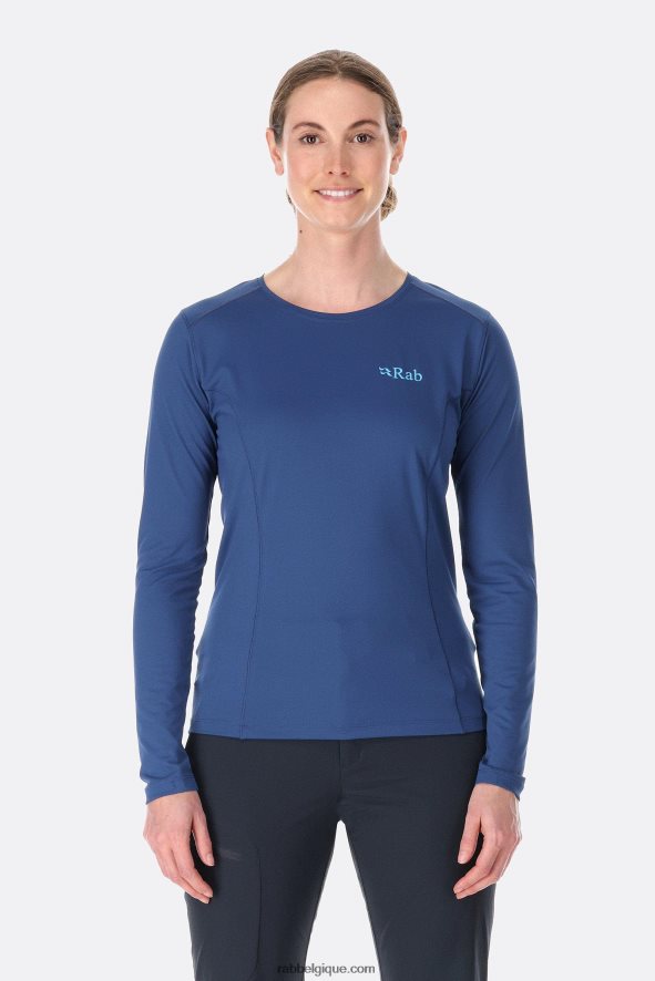 Force Ls Tee Femmes Rab 8826v0262 Bleu Nuit
