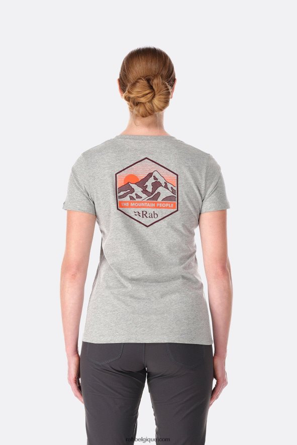 Stance Montagne Sommet Tee Femmes Rab 8826v0391 Gris Chiné
