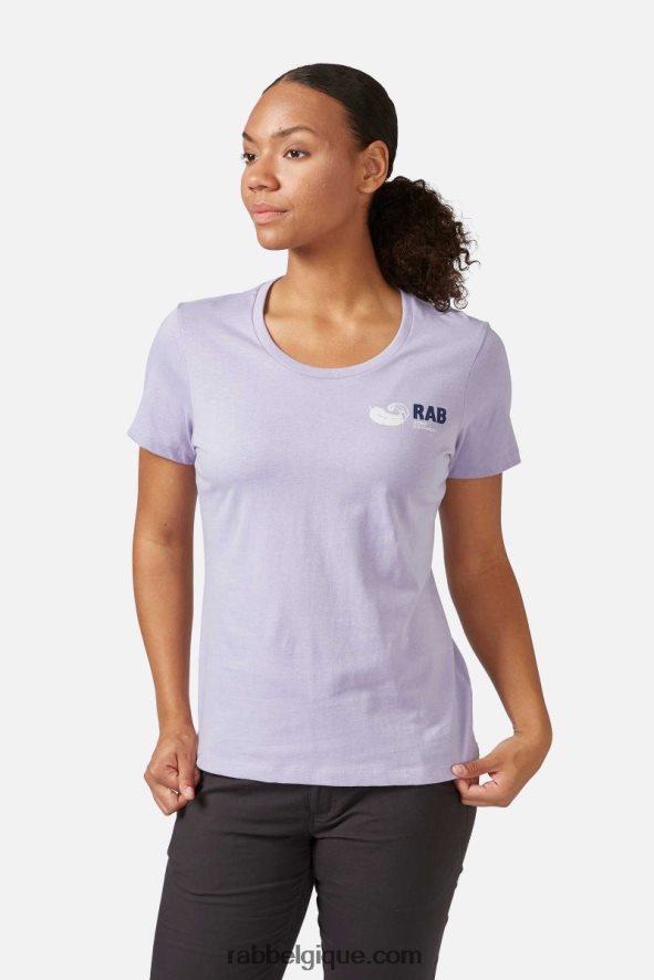 T-shirt Vintage De Position Femmes Rab 8826v0399 Lilas