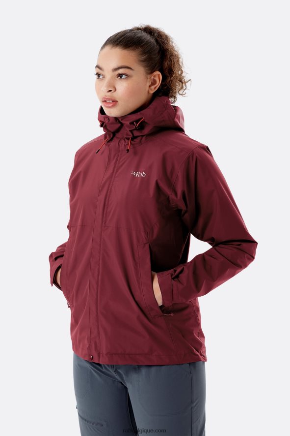 Veste Imperméable Eco Averse Femmes Rab 8826v0154 Bruyère Profonde