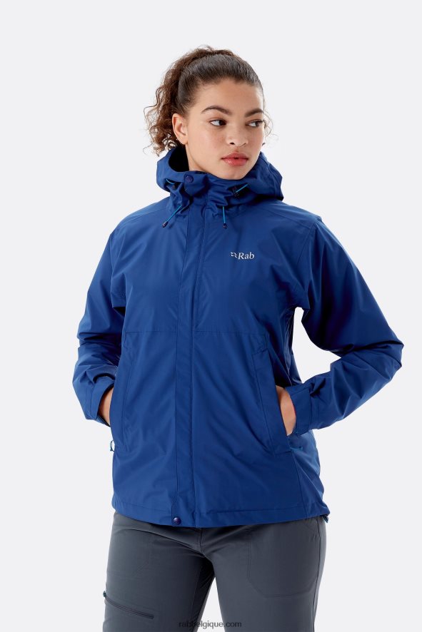 Veste Imperméable Eco Averse Femmes Rab 8826v0158 Bleu Nuit