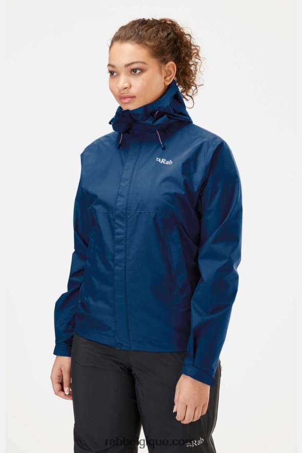 Veste Imperméable Eco Averse Femmes Rab 8826v0160 Bleu Patriote