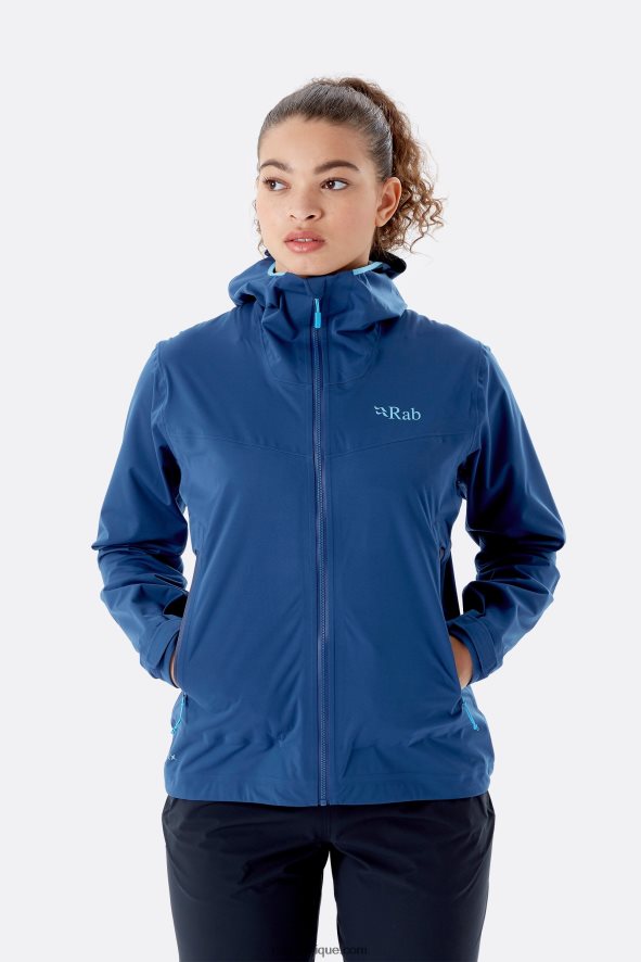 Veste Imperméable Kinetic 2.0 Femmes Rab 8826v0207 Bleu Nuit
