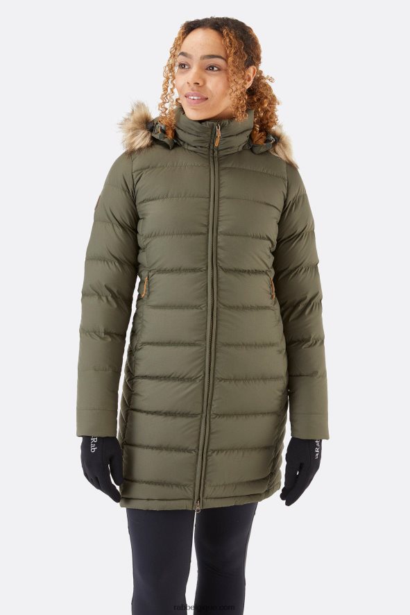 Parka à Couverture Profonde Femmes Rab 8826v01 Armée