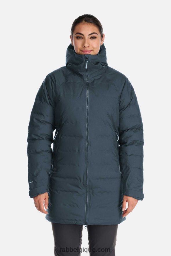 Parka Imperméable En Duvet Valiance Femmes Rab 8826v022 Orion Bleu