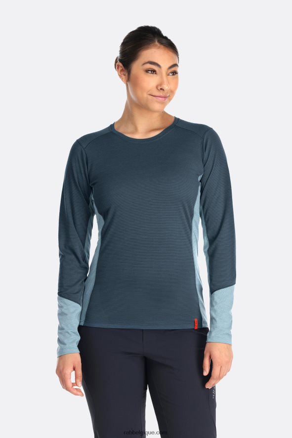 Syncrino Base Ls Tee Femmes Rab 8826v0254 Orion Bleu