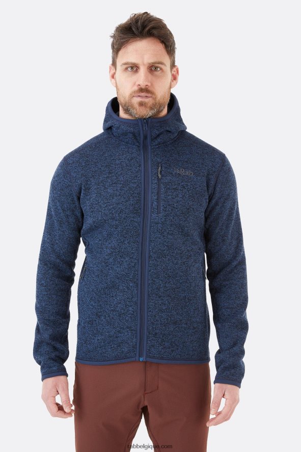 Sweat à Capuche Polaire Quest Hommes Rab 8826v0958 Encre Profonde