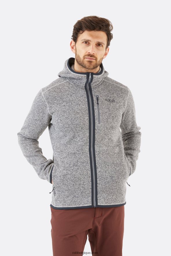 Sweat à Capuche Polaire Quest Hommes Rab 8826v0959 Granit