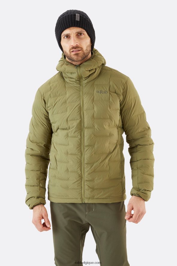 Doudoune à Capuche Stretch Cubit Hommes Rab 8826v0862 Vert De Chlorite