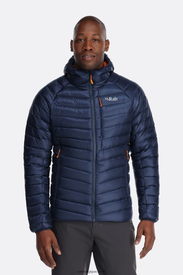 Sweat à Capuche En Duvet D'argon Hommes Rab 8826v0826 Encre Profonde