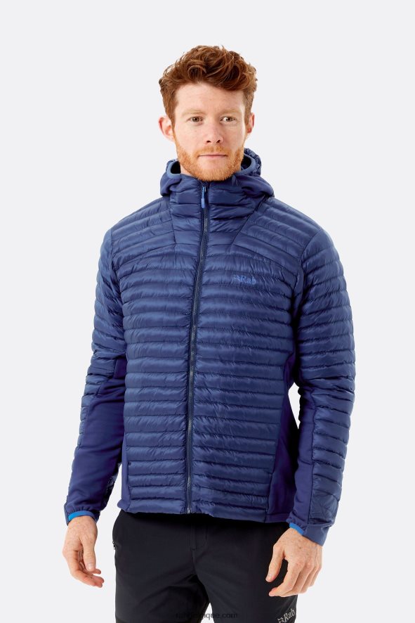 Veste à Capuche Isolée Cirrus Flex 2.0 Hommes Rab 8826v0809 Bleu Nuit