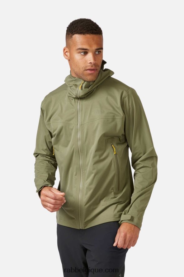 Veste Imperméable Kinetic 2.0 Hommes Rab 8826v0920 Kaki Clair