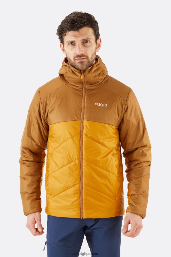 Veste Isolée Xénon 2.0 Hommes Rab 8826v0886 Caramel/beurre Noir