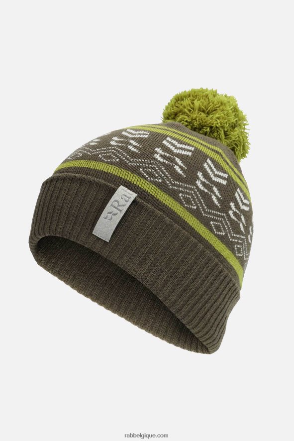 Bonnet Pompon Khroma Unisexe Rab 8826v0531 Armée/vert Tremble