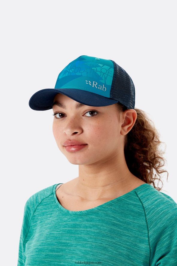 Casquette De Maître De Camionneur Unisexe Rab 8826v0599 Bleu Vert